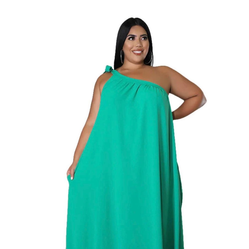 Shoulder tie maxi  with pockets